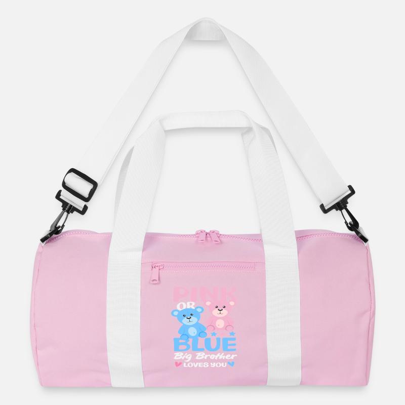 Pink Oder Blau Großer Bruder Liebt Dich Recycelte Duffel Bag