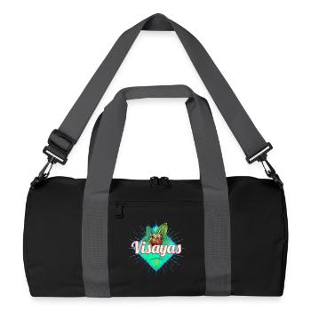 Visayas Philippinen Kokosnuss Filipino Souvenir - Recycelte Duffel Bag - Schwarz/Graphitgrau - Vorne