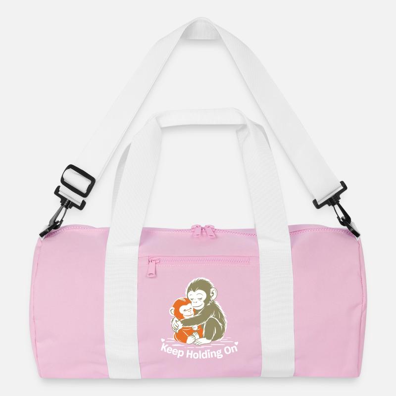 Keep Holding On Monkey Hug Recycled Duffel Bag