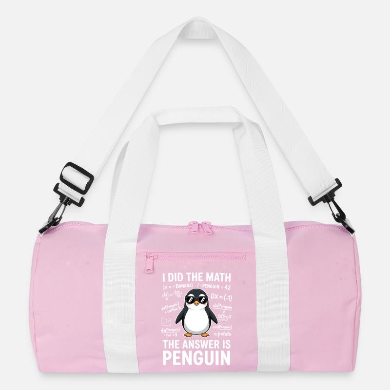 Mathe Sprüche Pinguin Lustiges Mathe Geschenk Recycelte Duffel Bag