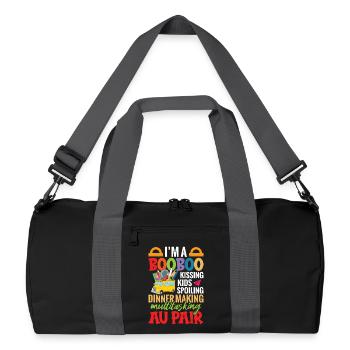 Baby-sitter incontournable pour une famille au pair - Sac de sport recyclé - noir/gris graphite - Devant