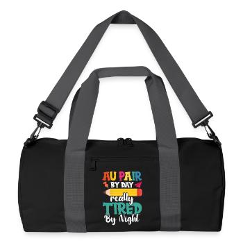 Nounou Appréciation Au Pair Travailleuse Baby-sitter Au - Sac de sport recyclé - noir/gris graphite - Devant
