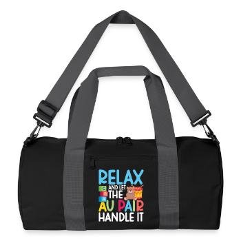Nounou d’appréciation de la baby-sitter Au Pair - Sac de sport recyclé - noir/gris graphite - Devant