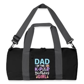 Dad Of The K-Pop Birthday Girl - Recycled Duffel Bag - black/graphite grey - Front