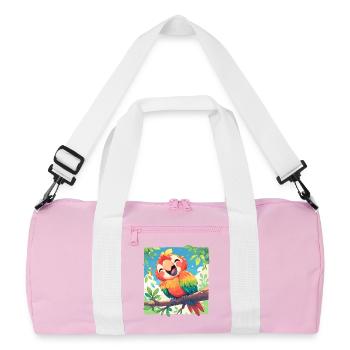 L’ère de l’ara - Sac de sport recyclé - rose/blanc - Devant