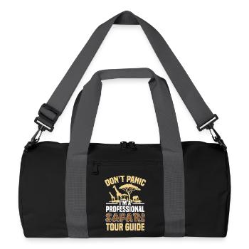Safari Tour Guide Kostüm Touristenführer Reisen - Recycelte Duffel Bag - Schwarz/Graphitgrau - Vorne