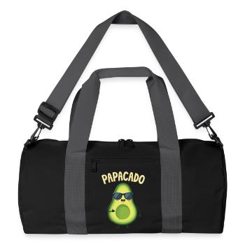 Werdender Papa & Vater, Papacado, Schwangerschaft - Recycelte Duffel Bag - Schwarz/Graphitgrau - Vorne