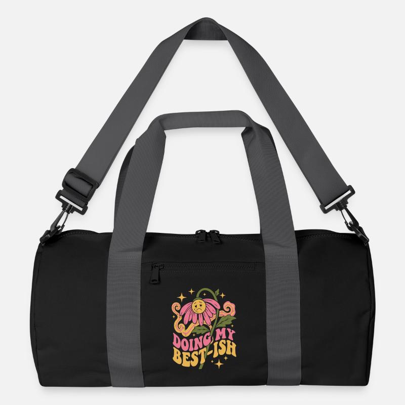 Doing My Best-Ish Flower Recycelte Duffel Bag
