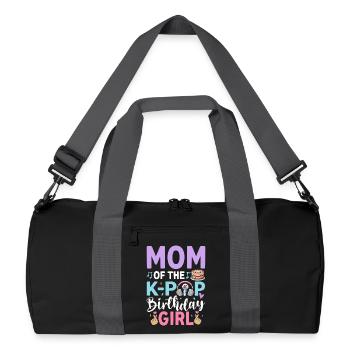 Maman de la fille d’anniversaire K-Pop - Sac de sport recyclé - noir/gris graphite - Devant
