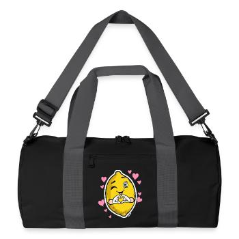 Lemon Heart Wink Emblem - Recycelte Duffel Bag - Schwarz/Graphitgrau - Vorne