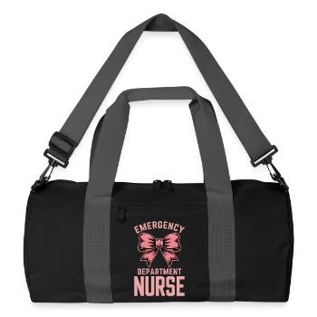 Emergency Room Sayings Gift for Caregivers - Recycled Duffel Bag - black/graphite grey - Front