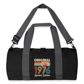 50th Birthday 50 Years 1976 Birthday Gift - Recycled Duffel Bag - black/graphite grey - Front