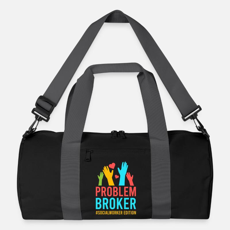 Social Worker Quote Problem Broker Social Work Recycelte Duffel Bag