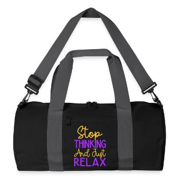 Yoga : arrête de penser et détends-toi Yoga drôle - Sac de sport recyclé - noir/gris graphite - Devant