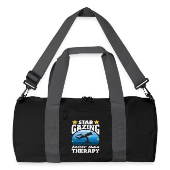 Stargazing is better than therapy - Recycled Duffel Bag - black/graphite grey - Front