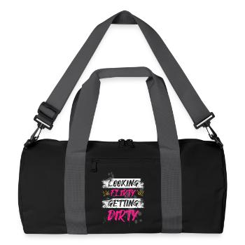 Looking flirty Schlammlauf Mud Run Muddy Race - Recycled Duffel Bag - black/graphite grey - Front