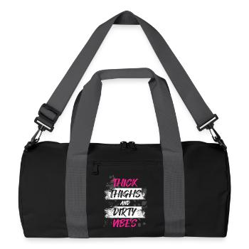 Dirty vibes Schlammlauf Mud Run Muddy Race - Recycelte Duffel Bag - Schwarz/Graphitgrau - Vorne