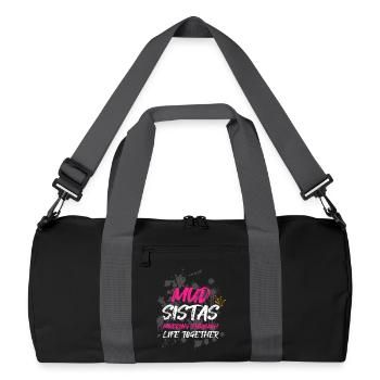 Mud Sistas Schlammlauf Mud Run Muddy Race - Recycelte Duffel Bag - Schwarz/Graphitgrau - Vorne