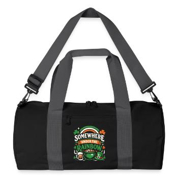 Under The Rainbow | St. Patrick's Day - Recycelte Duffel Bag - Schwarz/Graphitgrau - Vorne
