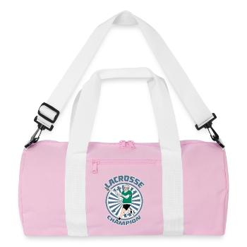 Lacrosse Player - Recycled Duffel Bag - pink/white - Front