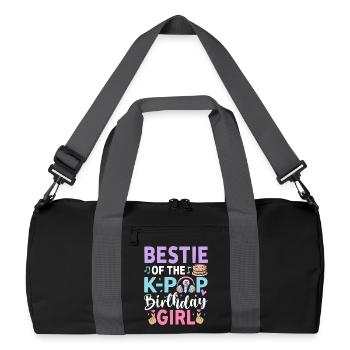 Bestie Of The K-Pop Birthday Girl - Recycled Duffel Bag - black/graphite grey - Front