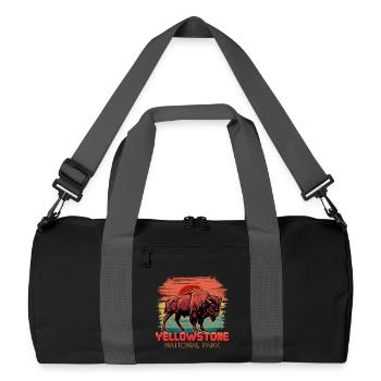 Buffalo Yellowstone National Park - Recycled Duffel Bag - black/graphite grey - Front