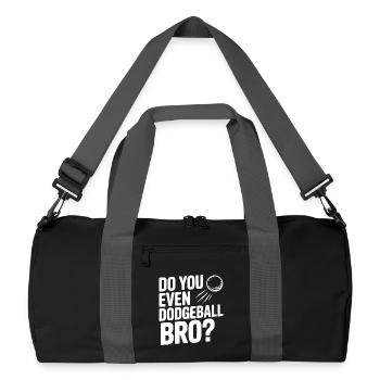 Tu fais même du ballon au prisonnier, mec ? - Sac de sport recyclé - noir/gris graphite - Devant