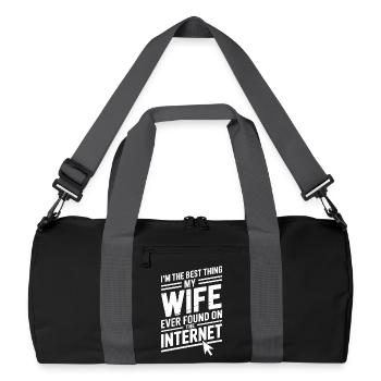 Dictons sur Internet : cadeau drôle - Sac de sport recyclé - noir/gris graphite - Devant