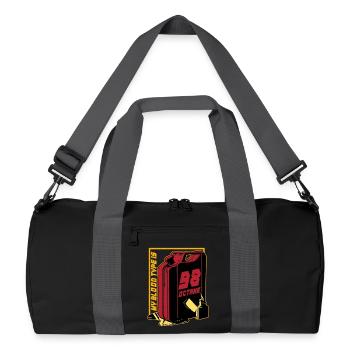 Autorennen Motorsport My Blood Type Is 98 Octane - Recycelte Duffel Bag - Schwarz/Graphitgrau - Vorne