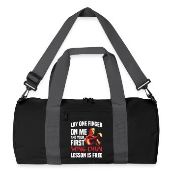  Wing Chun Kung Fu Training Lesson Teacher Wing - Recycled Duffel Bag - black/graphite grey - Front
