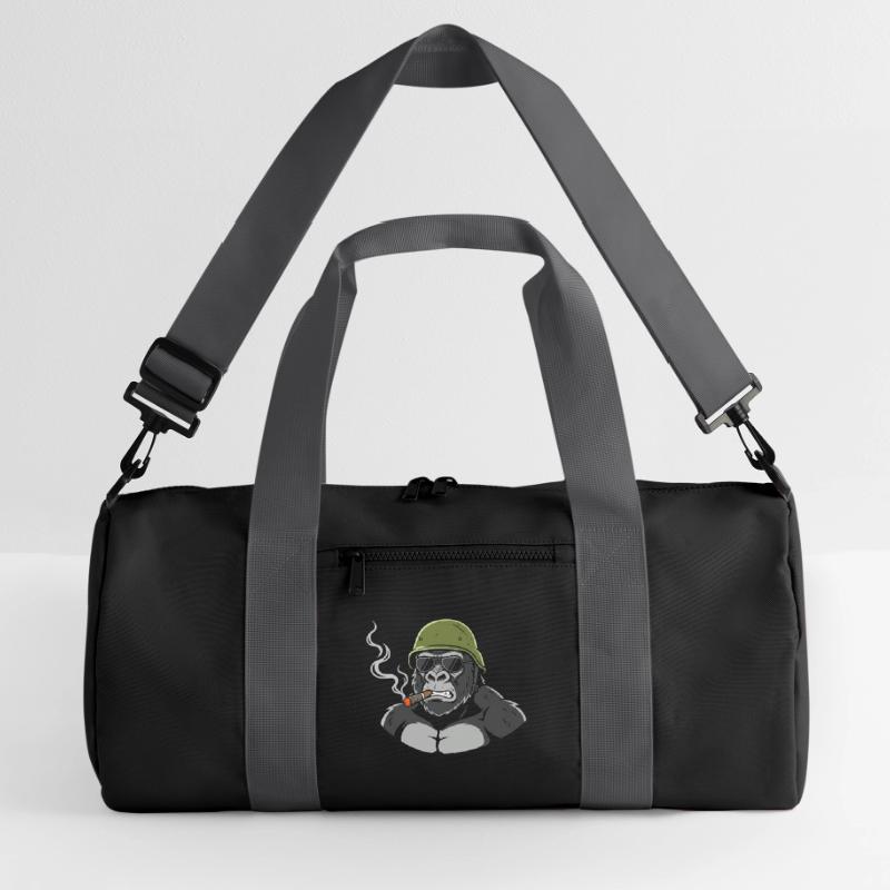 Gorilla Commando with Cigar Recycled Duffel Bag