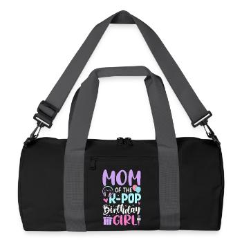 Mom Of The K Pop Birthday Girl - Recycled Duffel Bag - black/graphite grey - Front