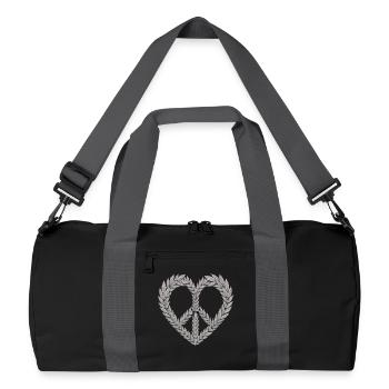T-shirt en forme de cœur au cannabis – Amour de feuilles de chanvre - Sac de sport recyclé - noir/gris graphite - Devant
