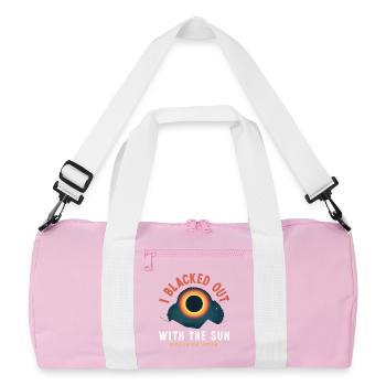 Solar eclipse 2026, August 12 - Recycled Duffel Bag - pink/white - Front