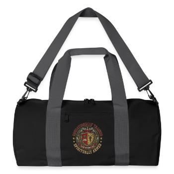 Educationally Trained Spiritually Armed - Recycled Duffel Bag - black/graphite grey - Front