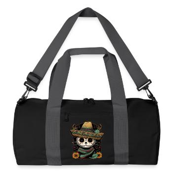Mexican Cat Cinco De Mayo Sucre Skull Sombrero - Sac de sport recyclé - noir/gris graphite - Devant