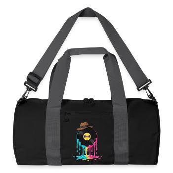 Disque vinyle Vinyle rétro - Sac de sport recyclé - noir/gris graphite - Devant