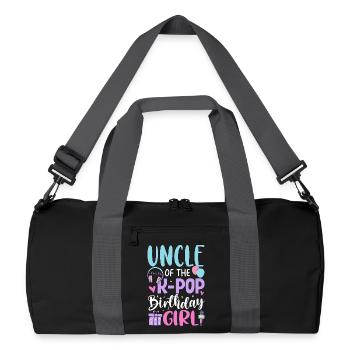 Uncle Of The K Pop Birthday Girl - Recycelte Duffel Bag - Schwarz/Graphitgrau - Vorne
