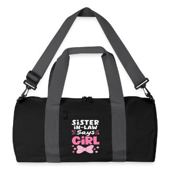 Sœur raide dit que la fille révèle le sexe - Sac de sport recyclé - noir/gris graphite - Devant