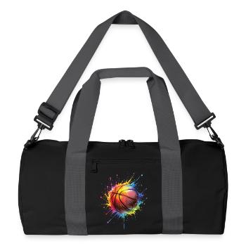 Basketball - Basketball Style Painting - Recycled Duffel Bag - black/graphite grey - Front