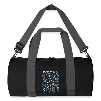 Jardin de fleurs sauvages vintage Flower Women - Sac de sport recyclé - noir/gris graphite - Devant
