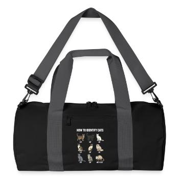 Cat Species Recognition Motif - Recycled Duffel Bag - black/graphite grey - Front