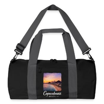 Copacabana Brésil Magie de la plage du coucher du soleil - Sac de sport recyclé - noir/gris graphite - Devant
