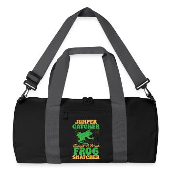 Frog Catcher Jumper Catcher Always A Proud Frog - Recycled Duffel Bag - black/graphite grey - Front