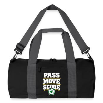 Entraîneur de football pour les sports jeunesse - Sac de sport recyclé - noir/gris graphite - Devant
