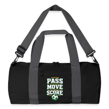 Entraîneur de football pour les sports jeunesse - Sac de sport recyclé - noir/gris graphite - Devant