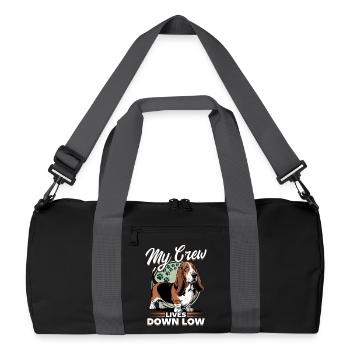 Funny Dog Breed Basset Hound - Recycled Duffel Bag - black/graphite grey - Front