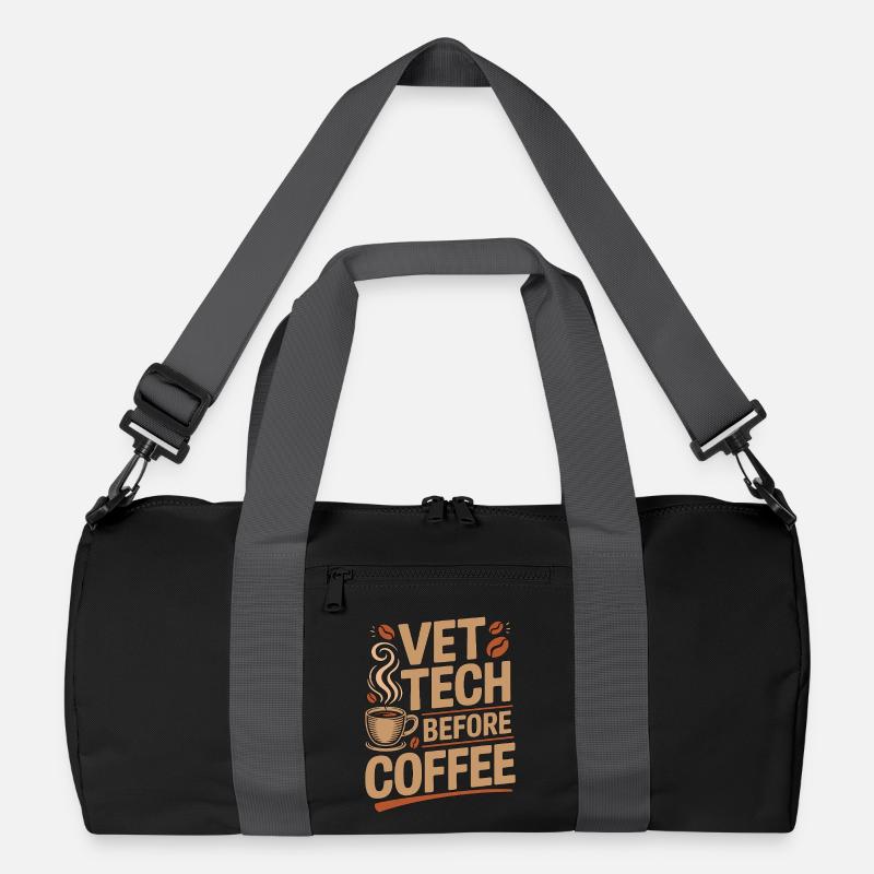 Vet Tech Before Coffee Pet Care Tech Coffee Lover Recycelte Duffel Bag