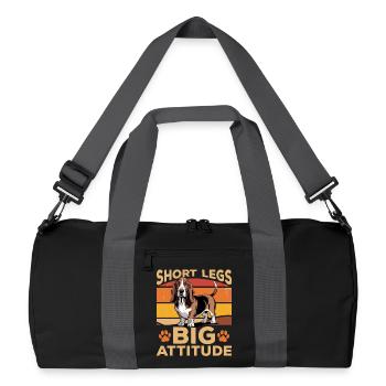 Funny Dog Breed Basset Hound - Recycled Duffel Bag - black/graphite grey - Front
