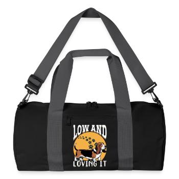 Funny Dog Breed Basset Hound - Recycled Duffel Bag - black/graphite grey - Front